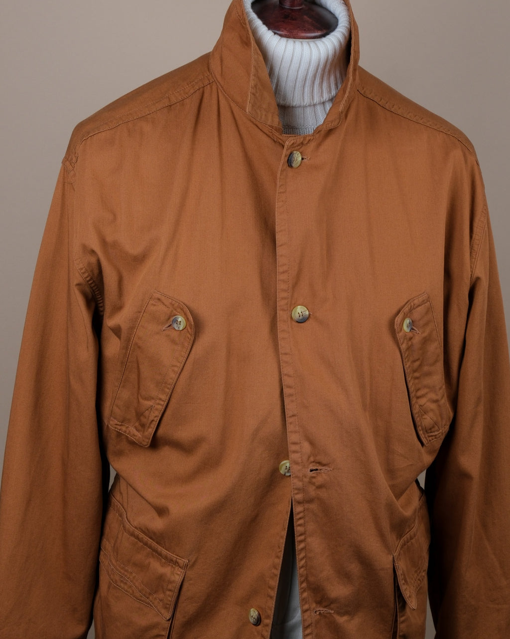 Terracotta Cotton Twill Field Jacket