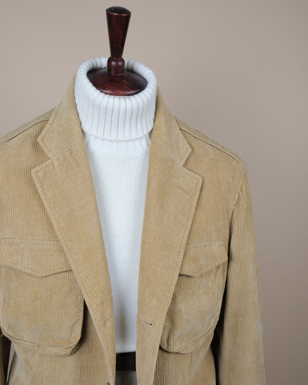 Beige Corduroy Sports Jacket