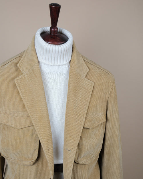 Beige Corduroy Sports Jacket