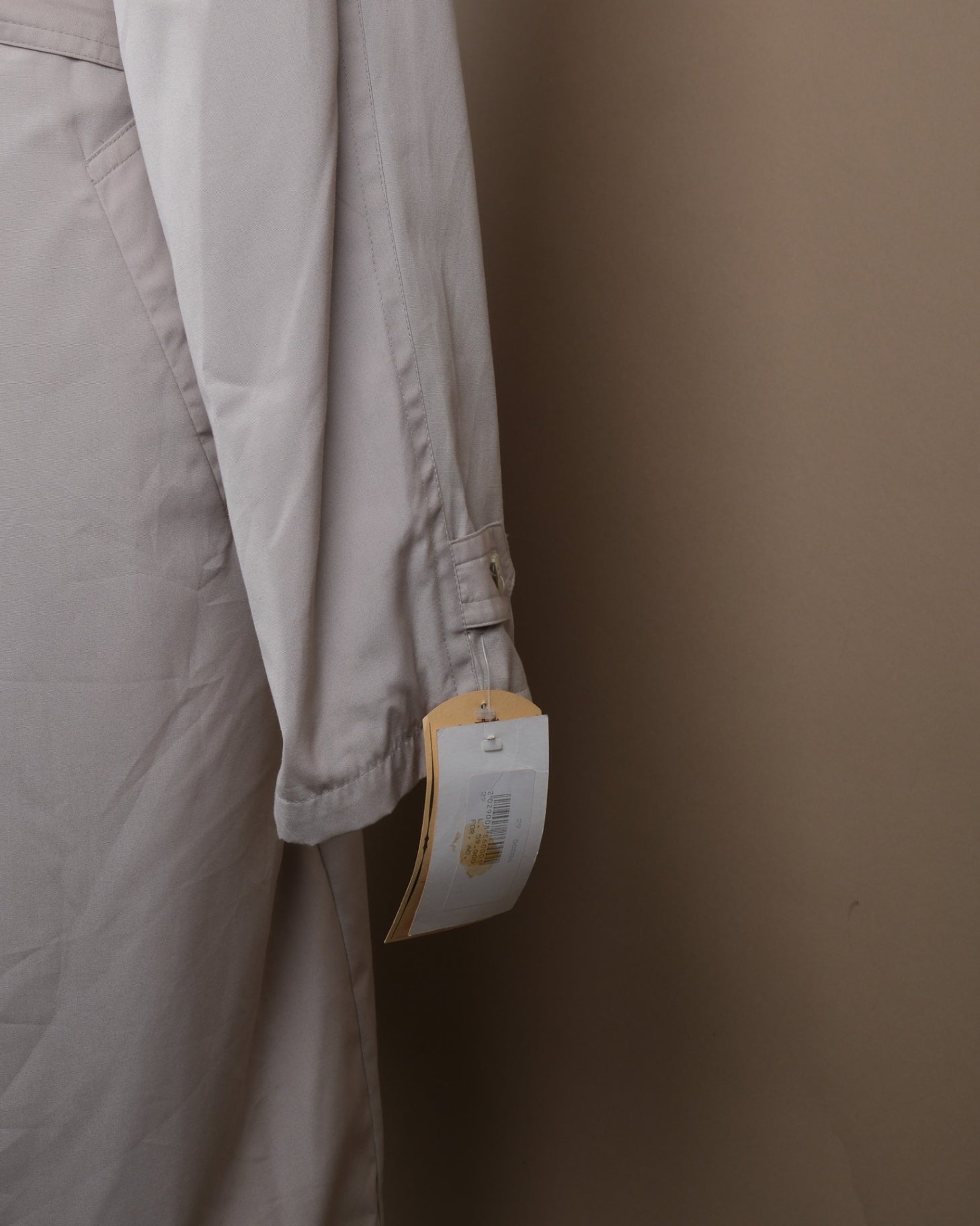 Stone Beige Long Belted Raglan Coat