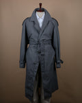Slate Grey Long Belted Raglan Coat
