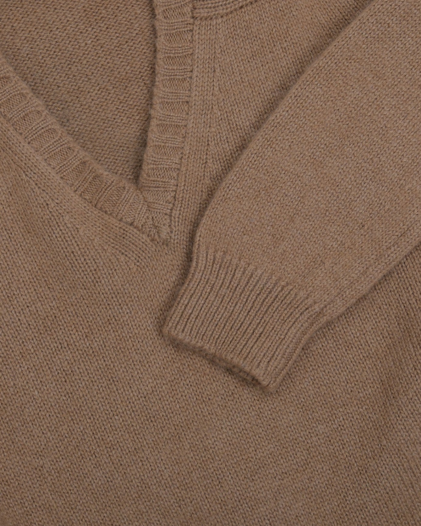 Camelhair V-Neck Sweater