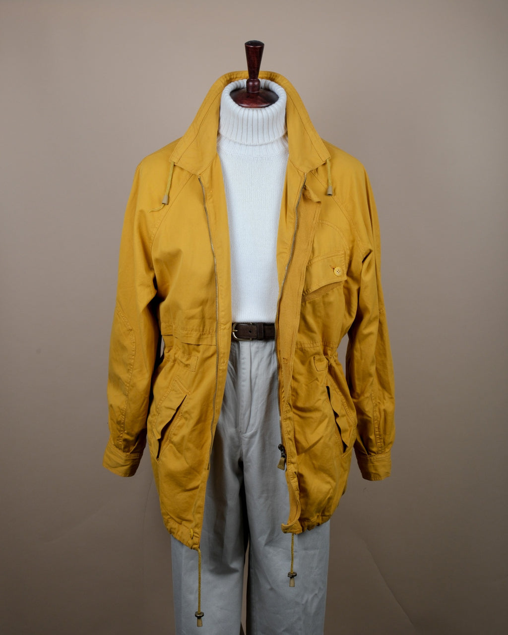 Warm Yellow Split Raglan Field Jacket