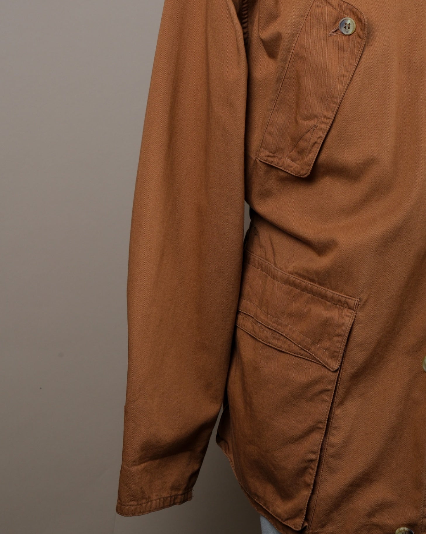 Terracotta Cotton Twill Field Jacket