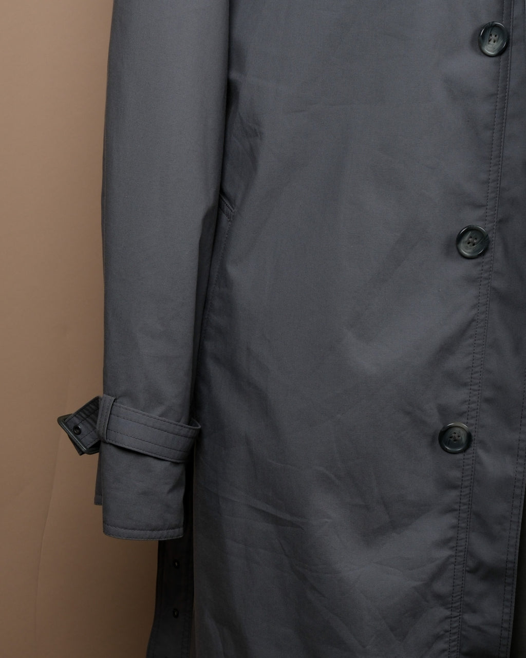 Slate Grey Long Belted Raglan Coat