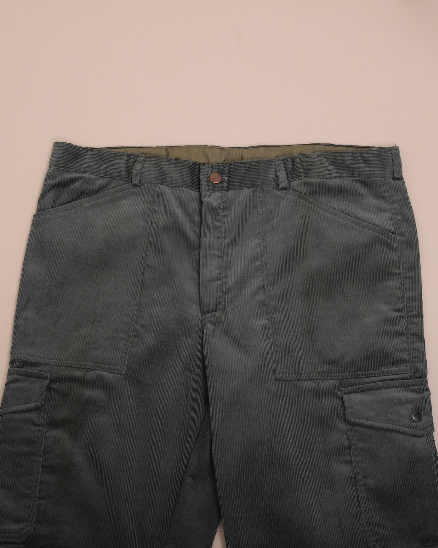 Dark Taupe Corduroy Fatigue Trousers