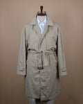 Khaki Beige Belted Raglan Rain Coat