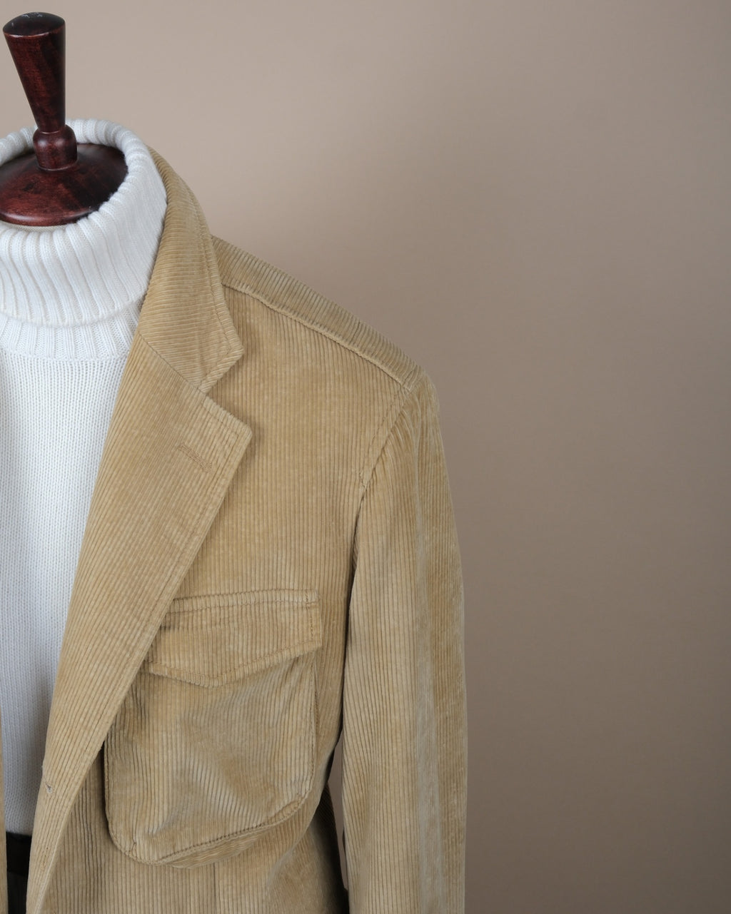 Beige Corduroy Sports Jacket