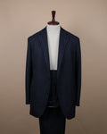 Navy Chalk Stripe Fox Air Wool Twill Suit