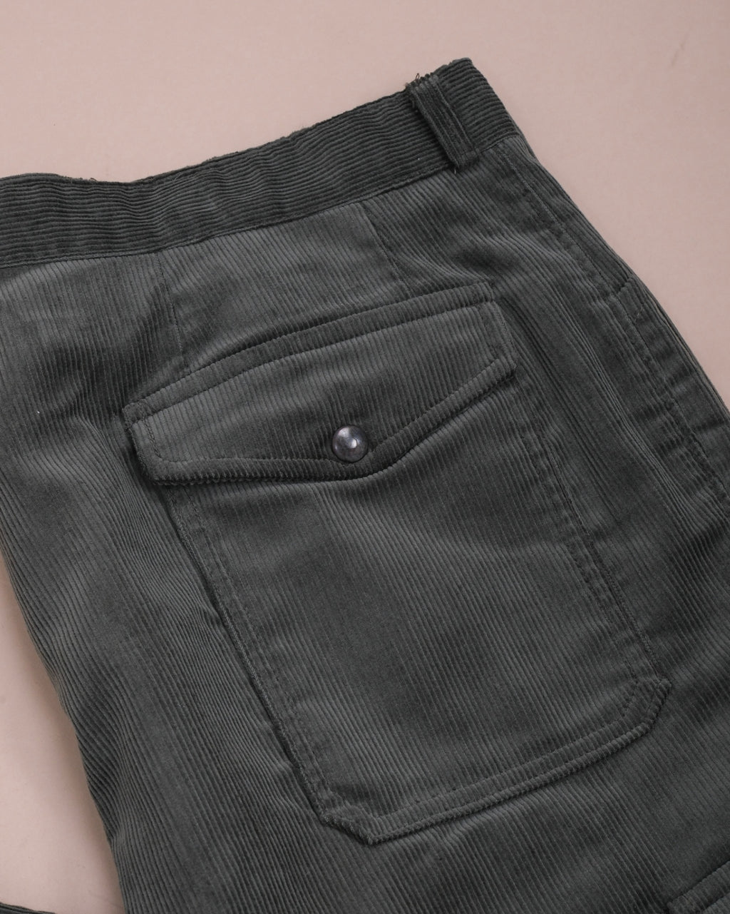 Dark Taupe Corduroy Fatigue Trousers