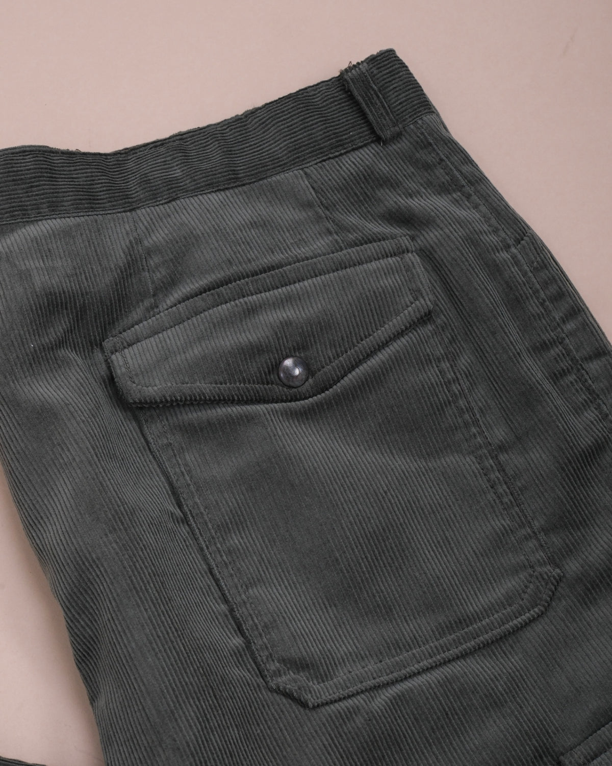 Dark Taupe Corduroy Fatigue Trousers