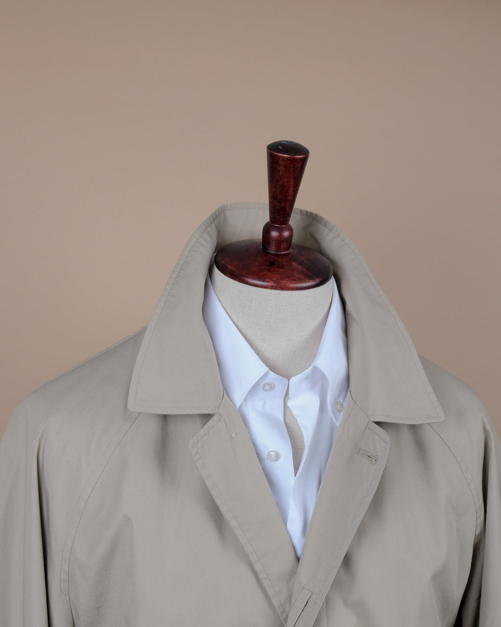 Khaki Beige Belted Raglan Rain Coat