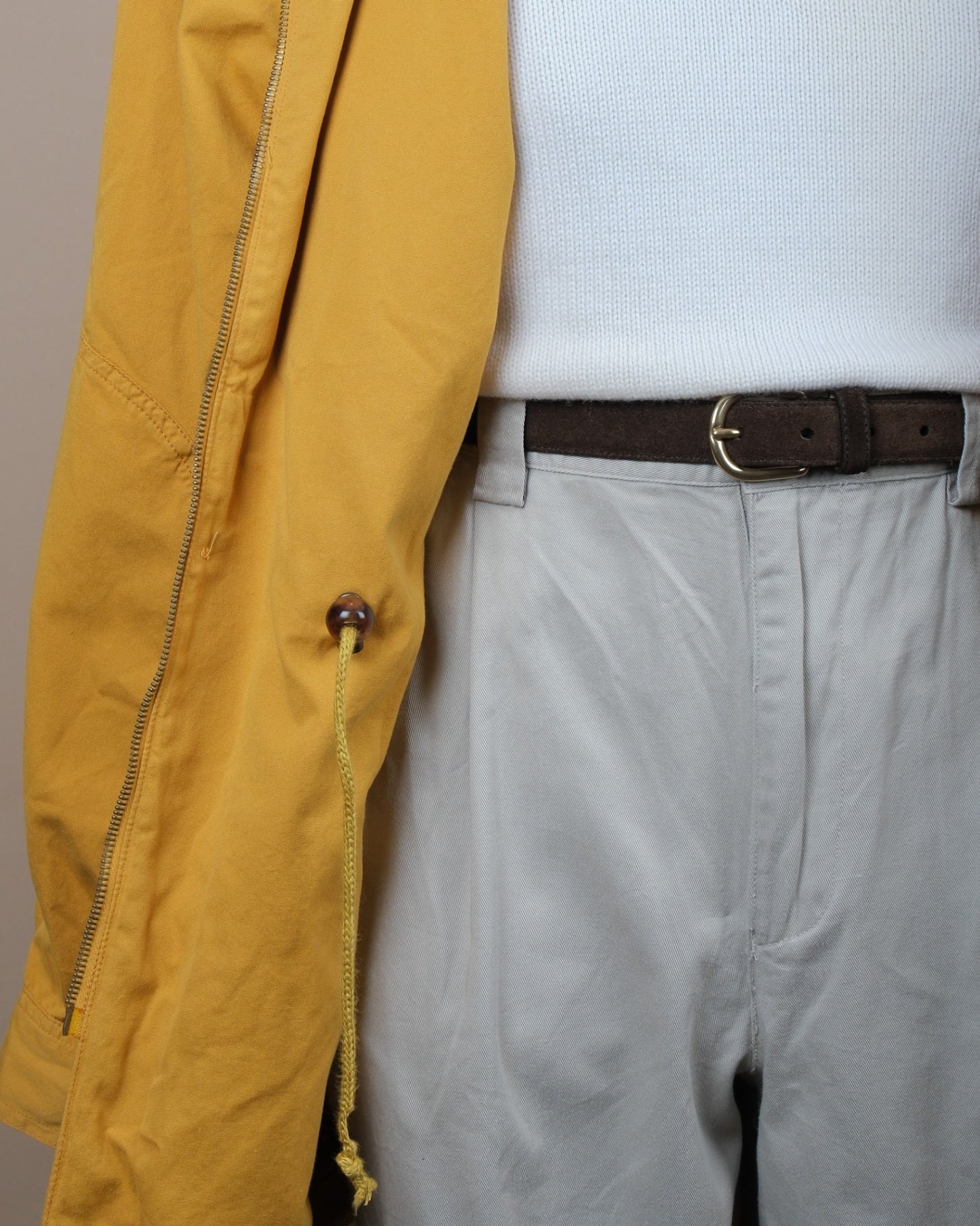 Warm Yellow Split Raglan Field Jacket