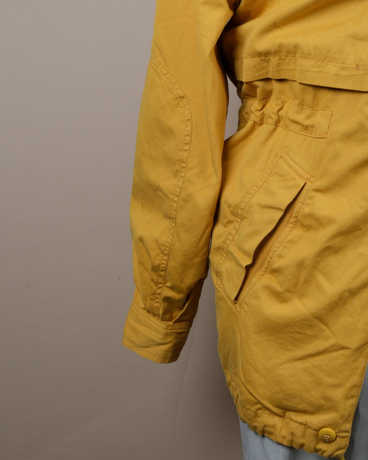 Warm Yellow Split Raglan Field Jacket
