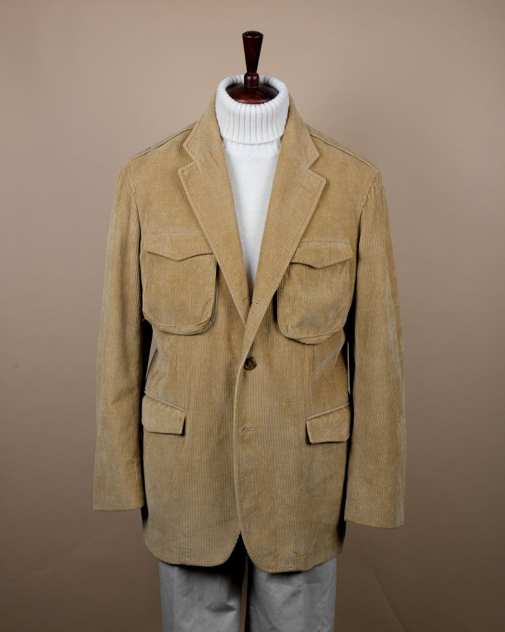 Beige Corduroy Sports Jacket