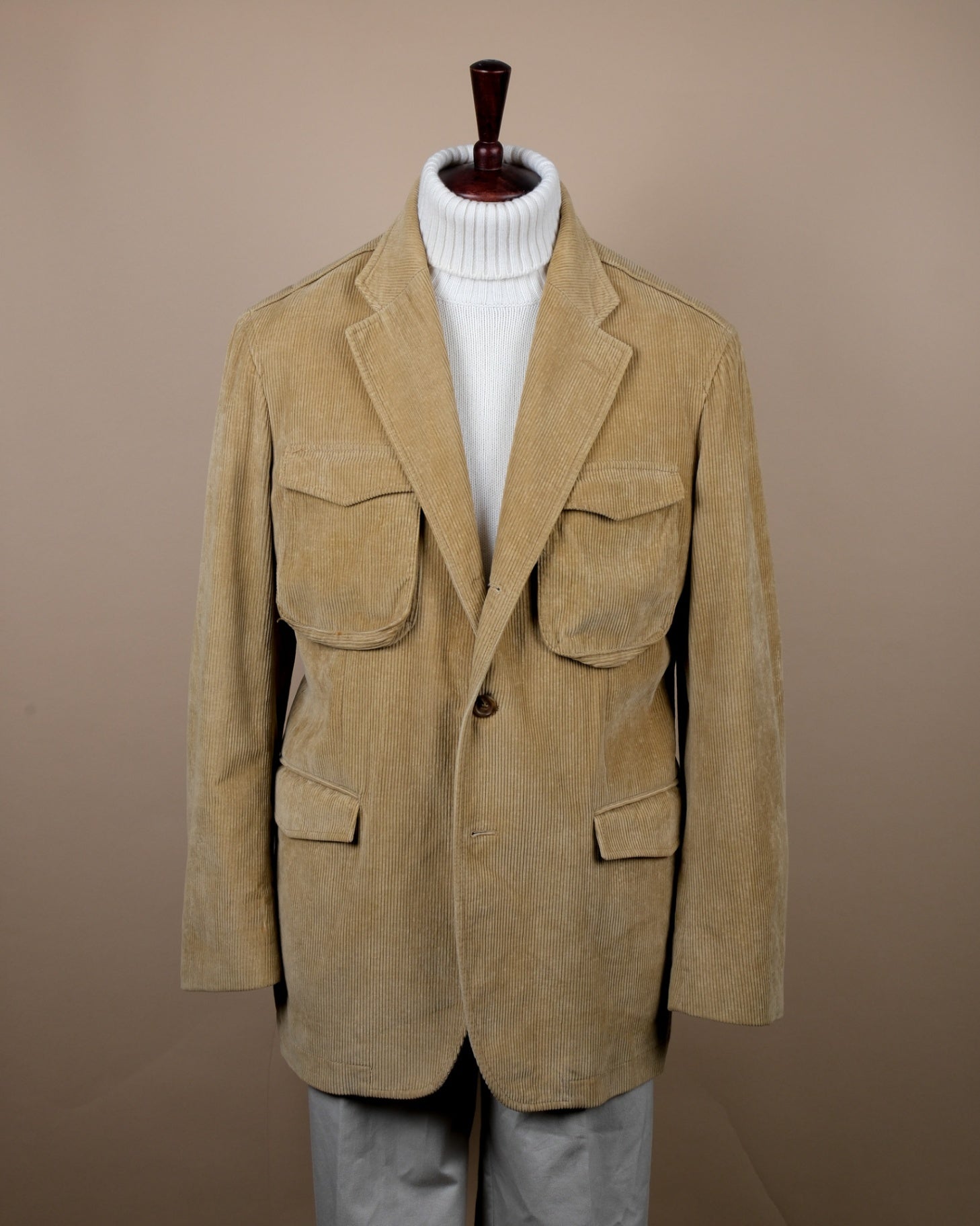 Beige Corduroy Sports Jacket