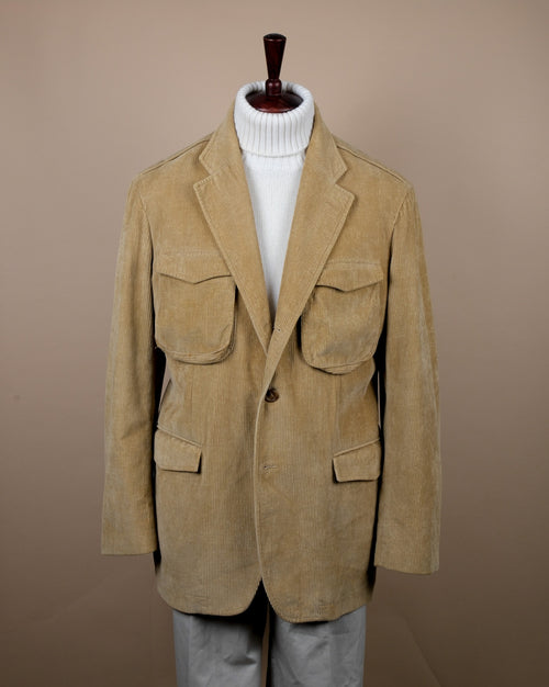 Beige Corduroy Sports Jacket
