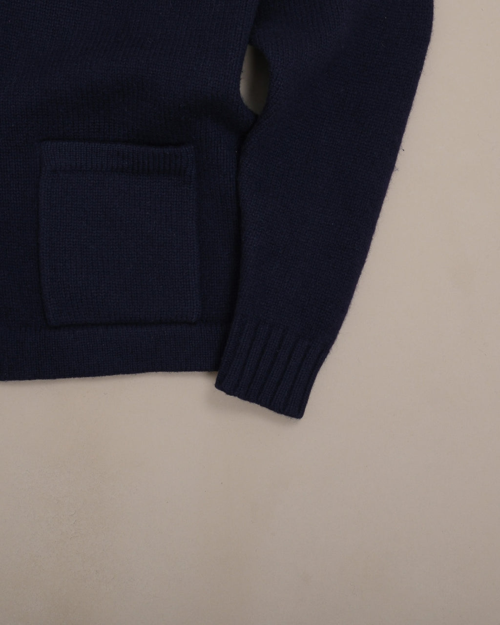 Navy Lambswool Club Shawl Cardigan