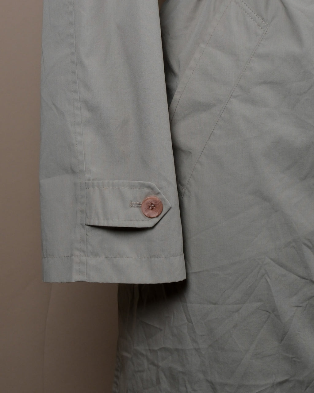 Khaki Beige Belted Raglan Rain Coat