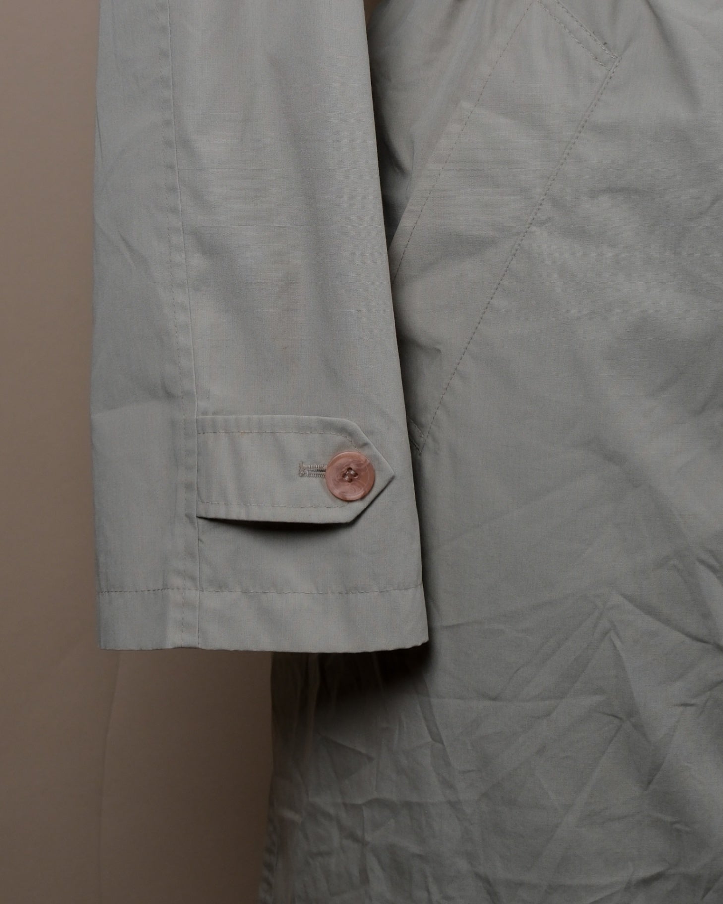 Khaki Beige Belted Raglan Rain Coat