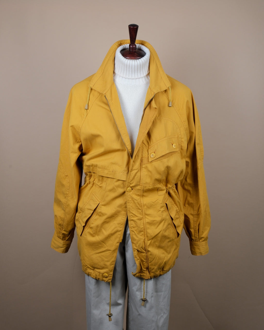 Warm Yellow Split Raglan Field Jacket