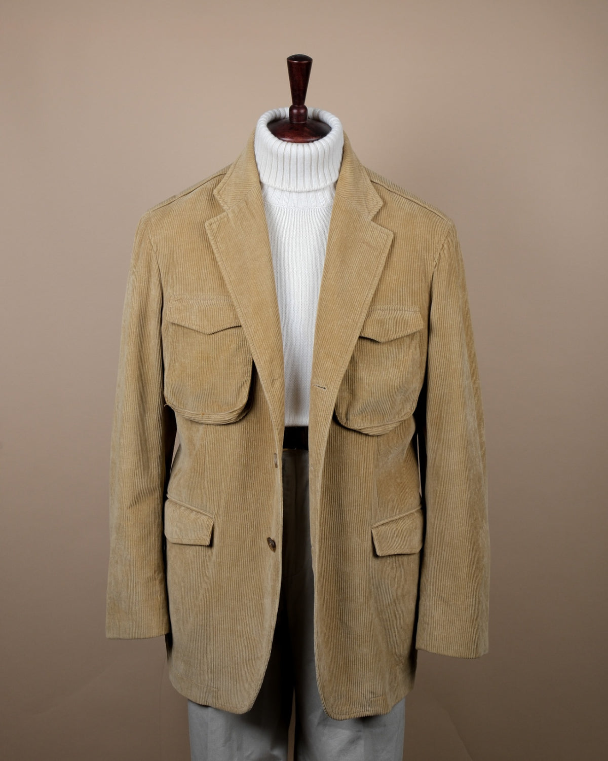 Beige Corduroy Sports Jacket