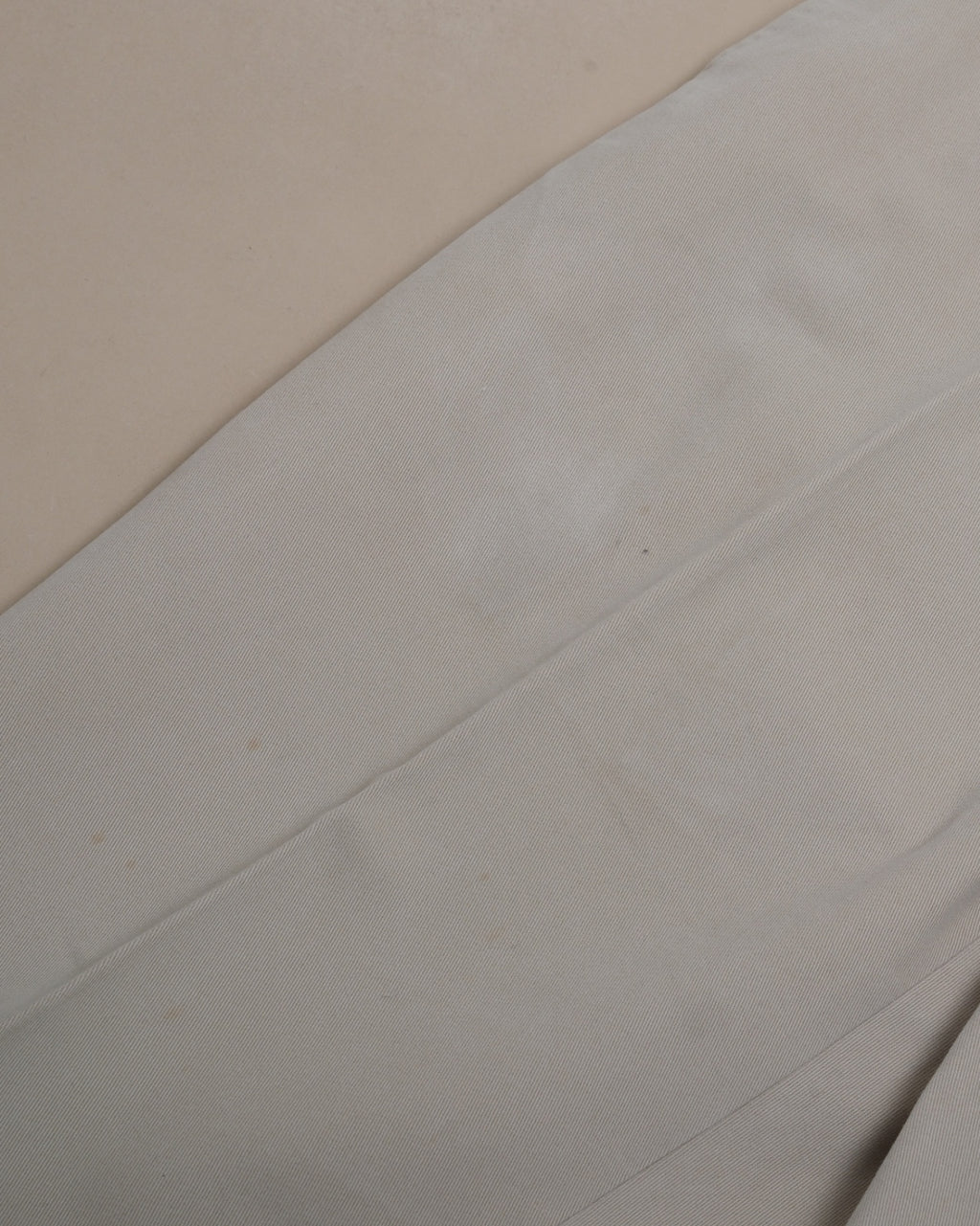 Beige Mid-Rise Cotton Twill Slacks
