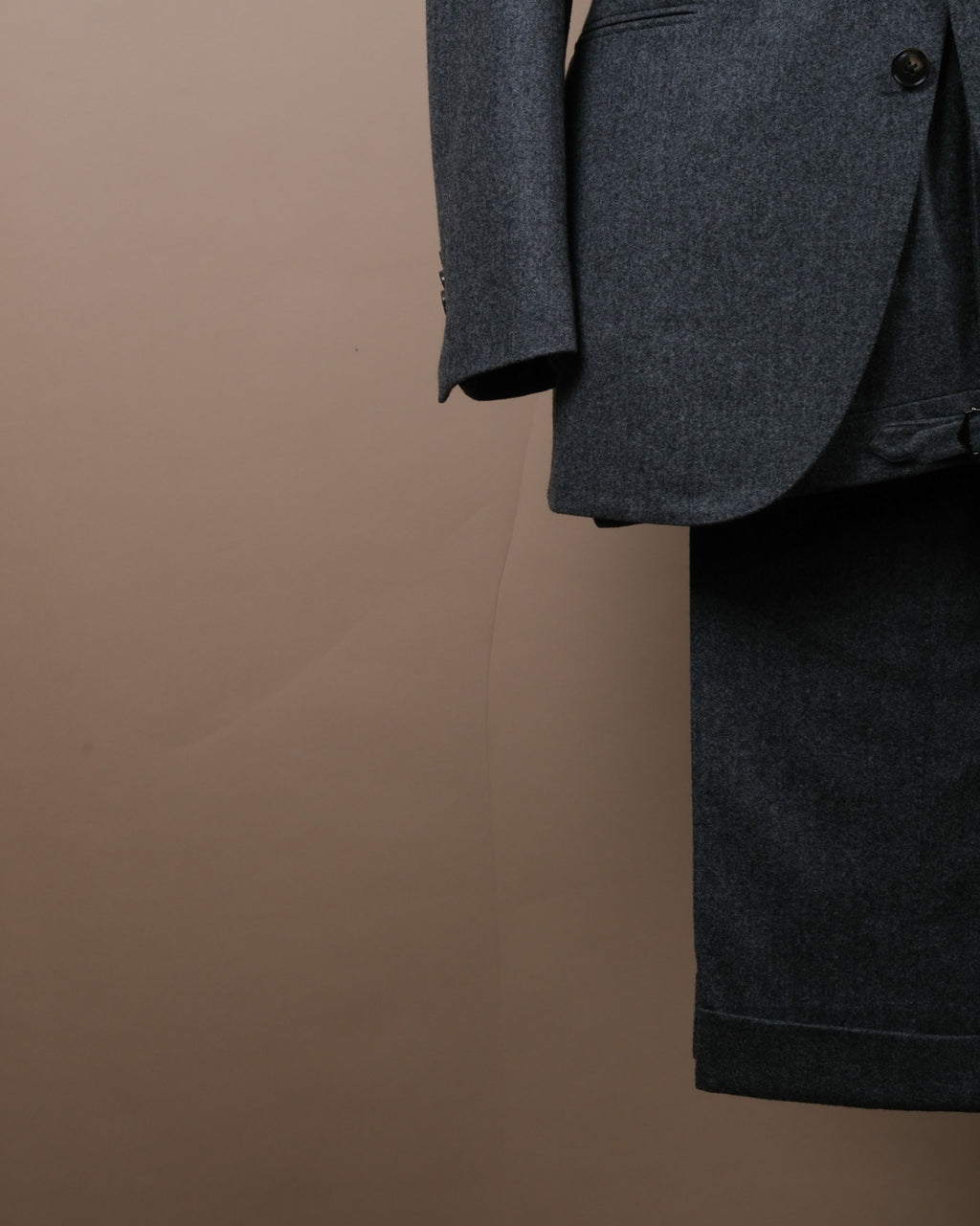 Charcoal VBC. Woollen Flannel Suit