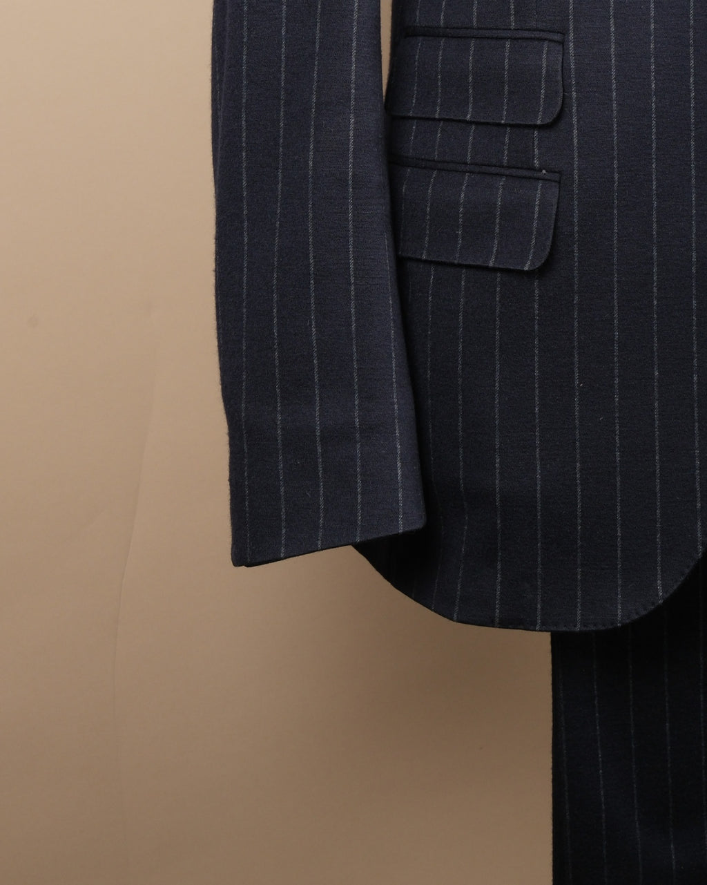 Navy Chalk Stripe Jersey Cloth Suit