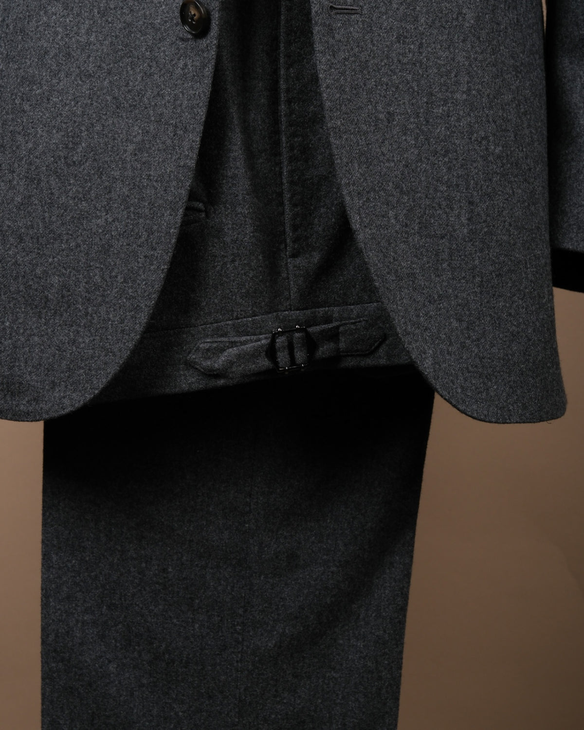 Charcoal VBC. Woollen Flannel Suit