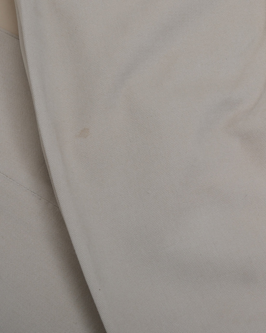 Beige Mid-Rise Cotton Twill Slacks