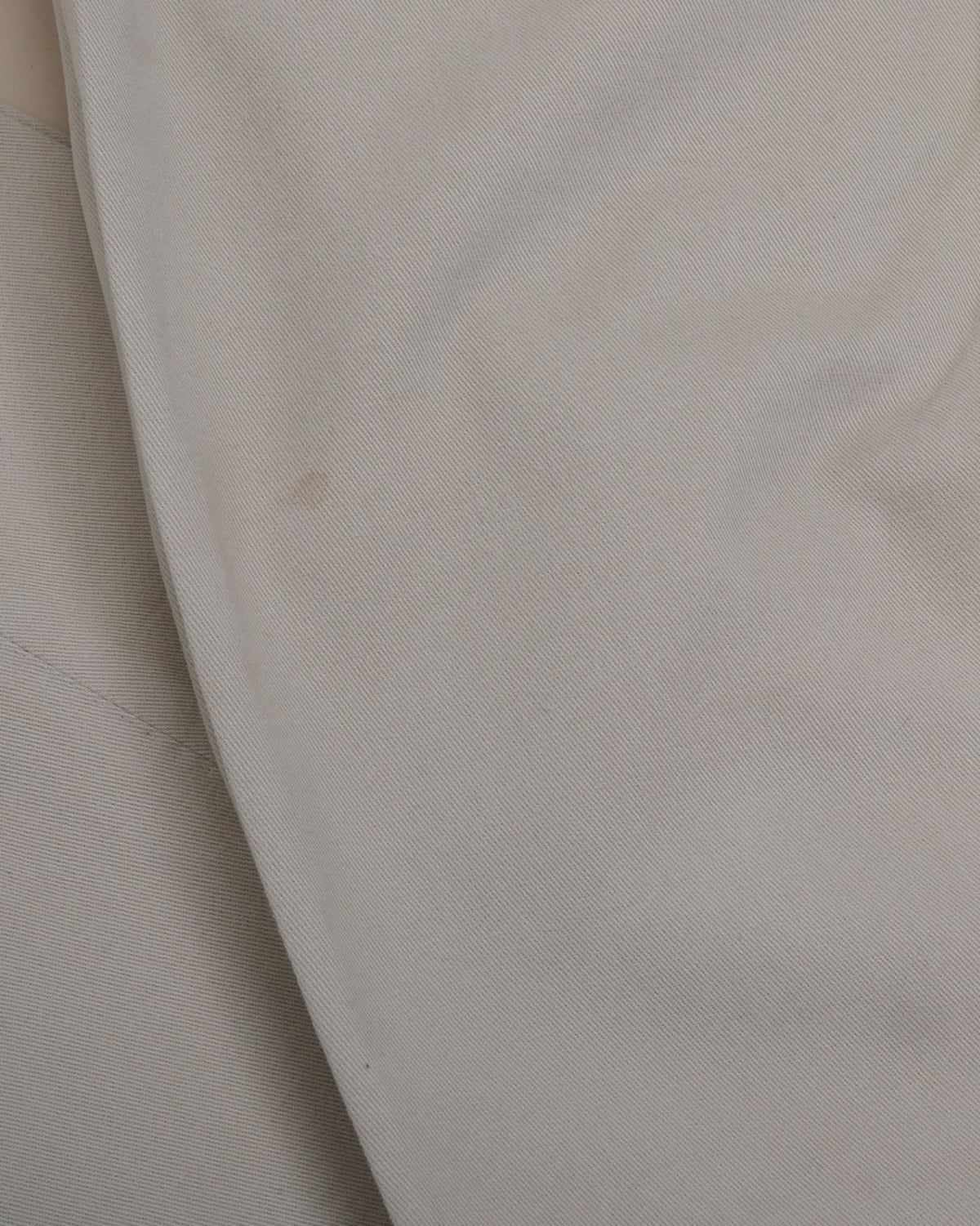 Beige Mid-Rise Cotton Twill Slacks