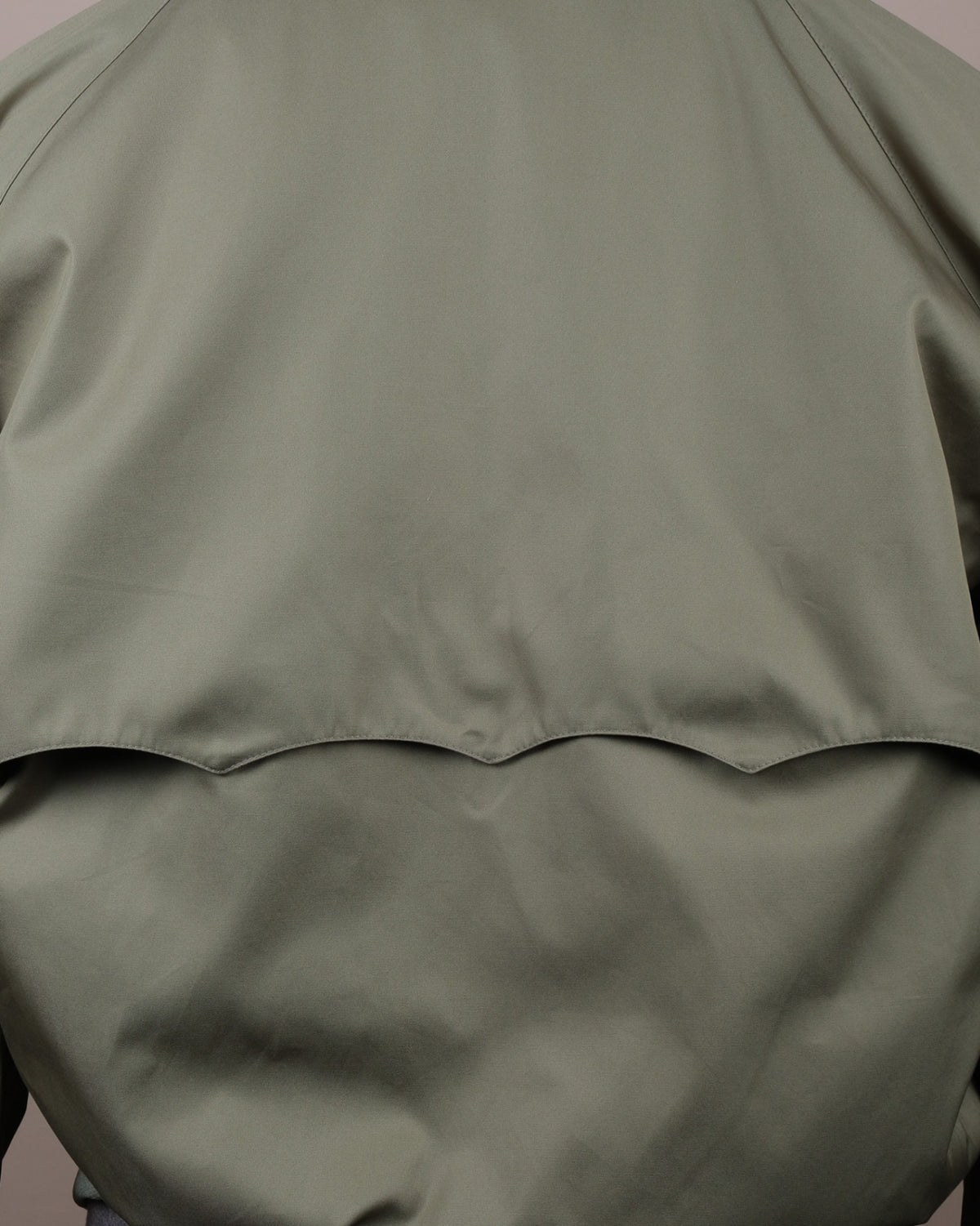Olive Cotton Gabardine Harrington Jacket