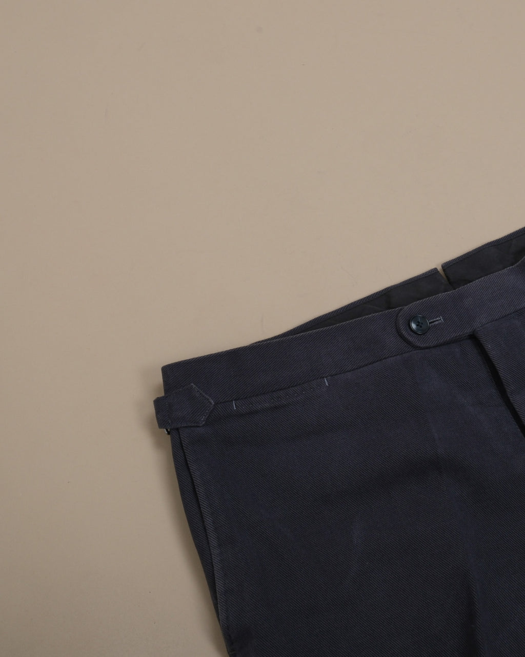 Navy Cotton Twill Trousers