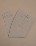 Beige Mid-Rise Cotton Twill Slacks