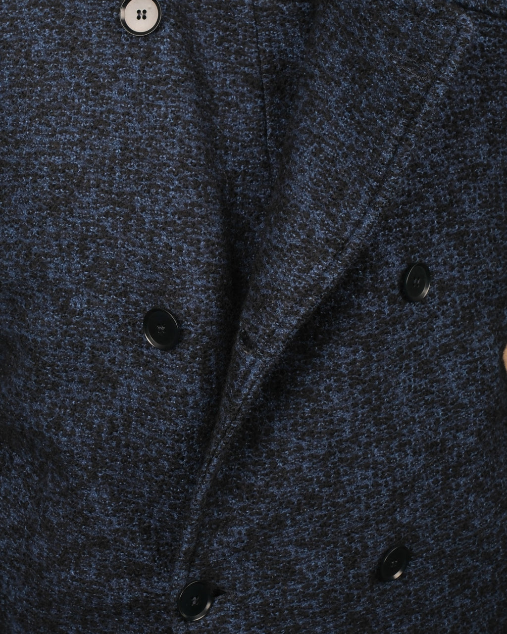 Navy Melange Knitted DB. Peacoat