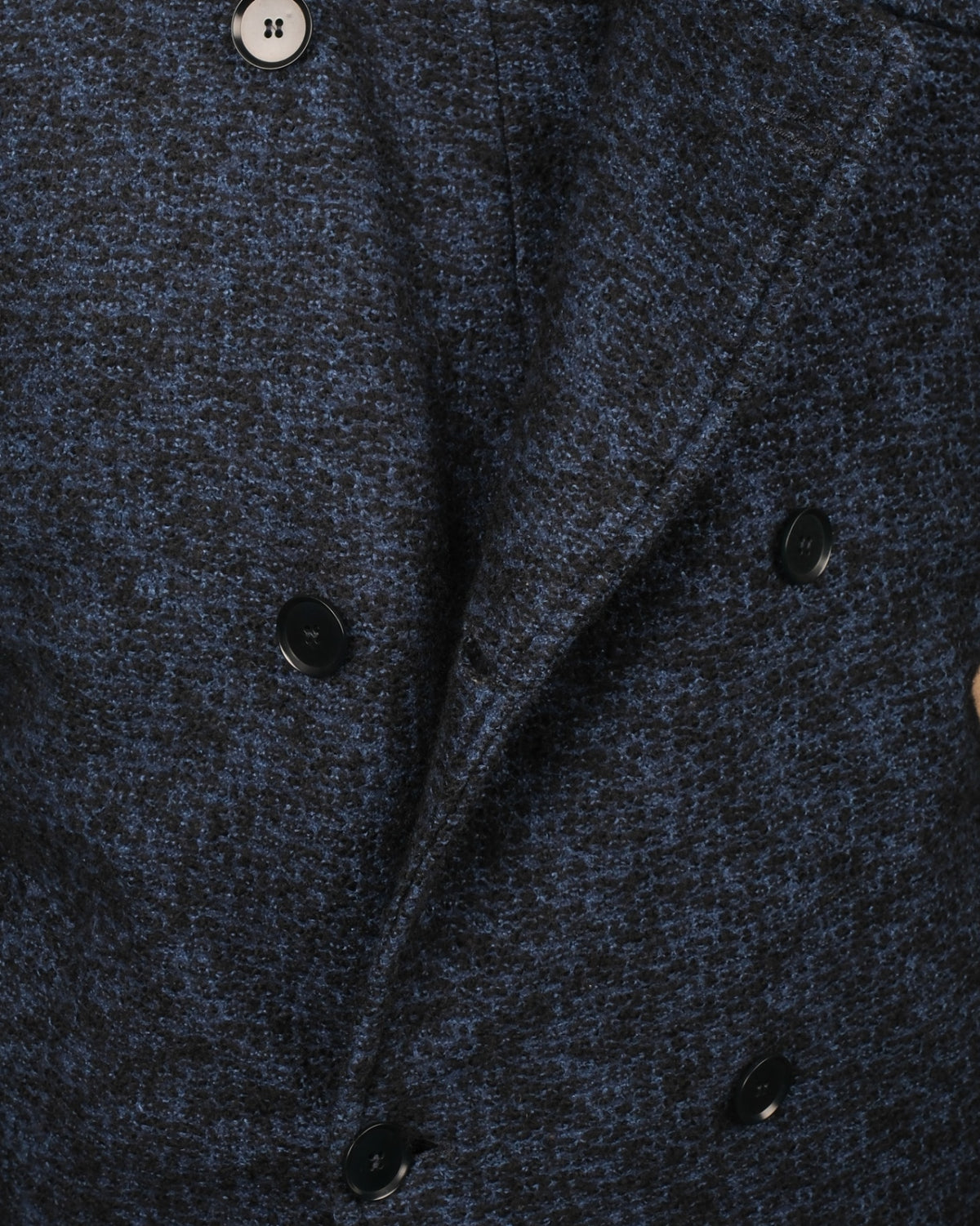Navy Melange Knitted DB. Peacoat