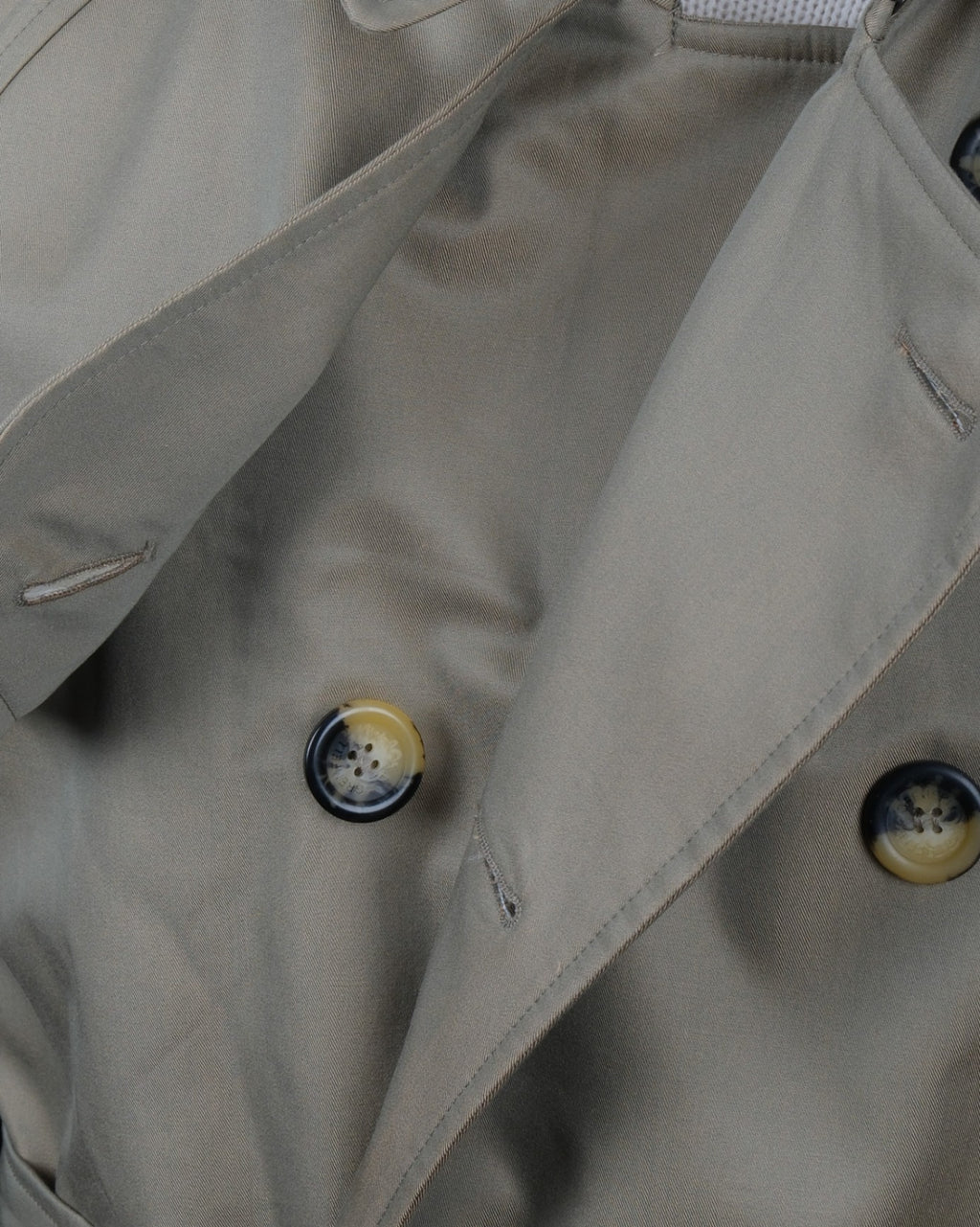 Sage Cotton Gabardine Raglan DB. Trenchcoat