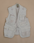 Stone Beige Cotton Utility Vest