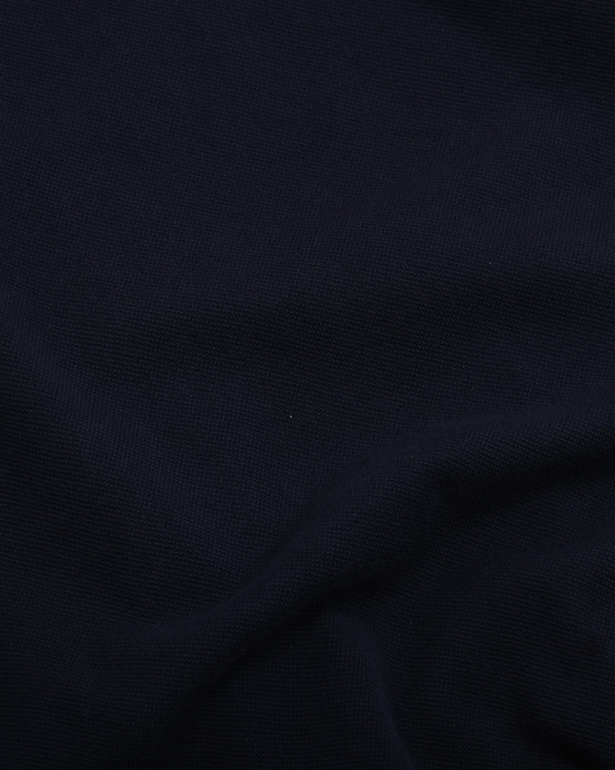 Navy Pique V-Insert Sweatshirt, Made in France