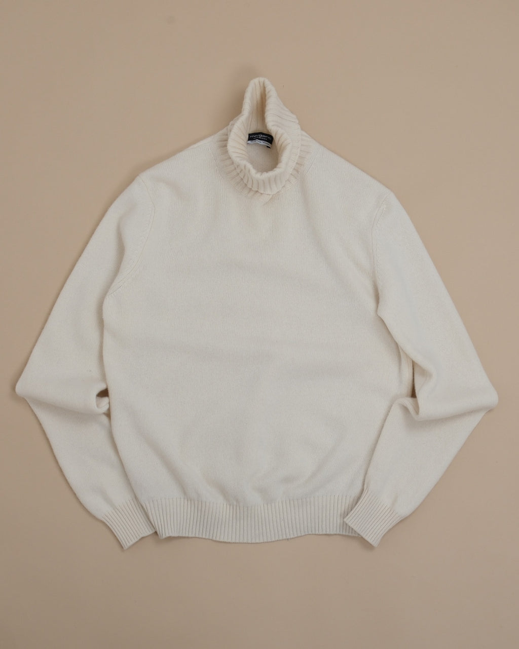 Cream Virgin Wool/Cashmere Rollneck