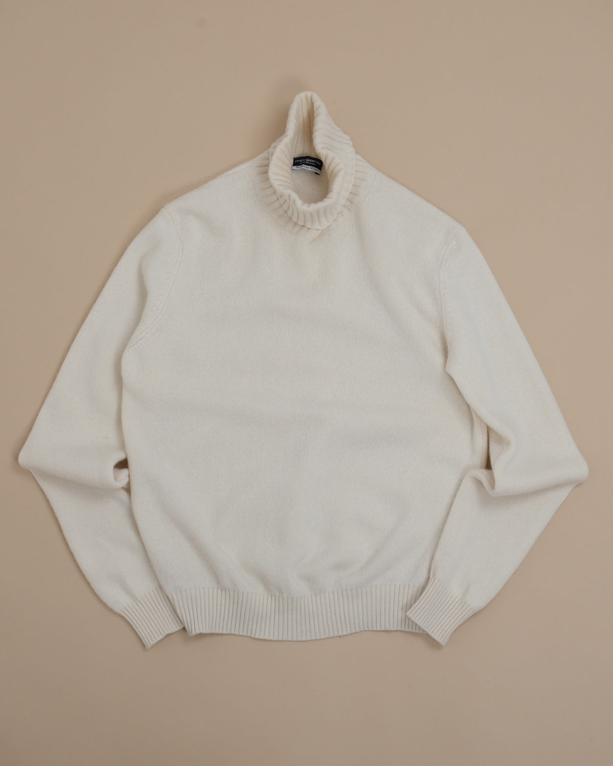Cream Virgin Wool/Cashmere Rollneck