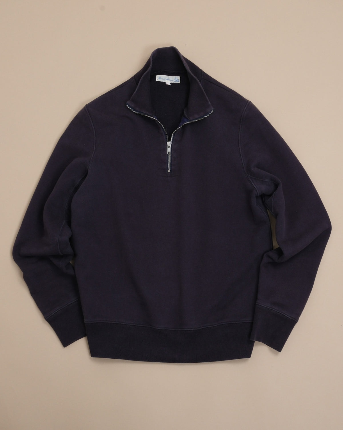 Navy Half-Zip Jersey Sweatshirt