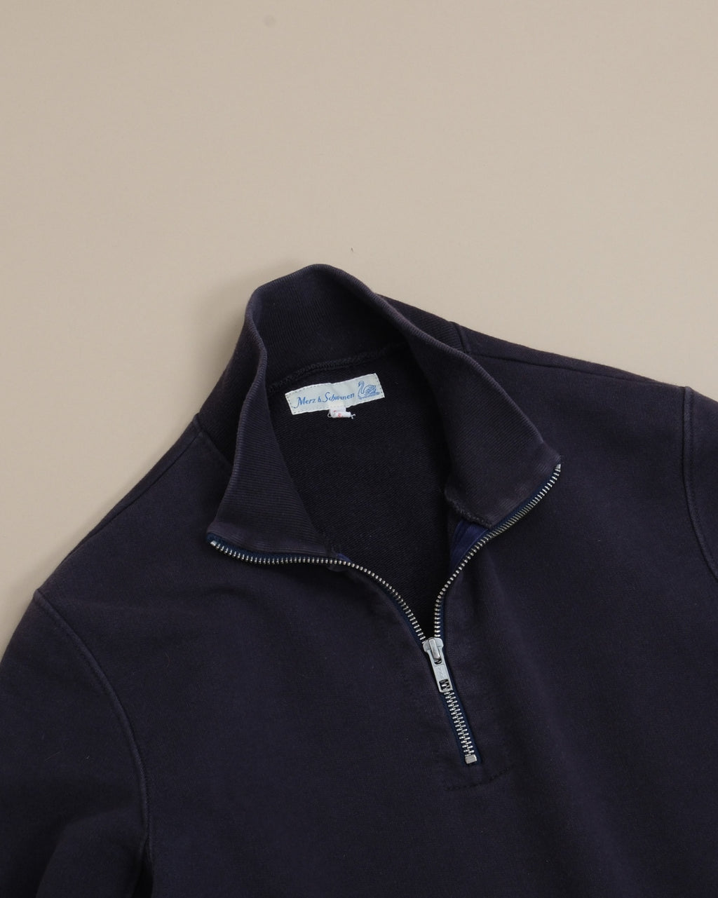 Navy Half-Zip Jersey Sweatshirt