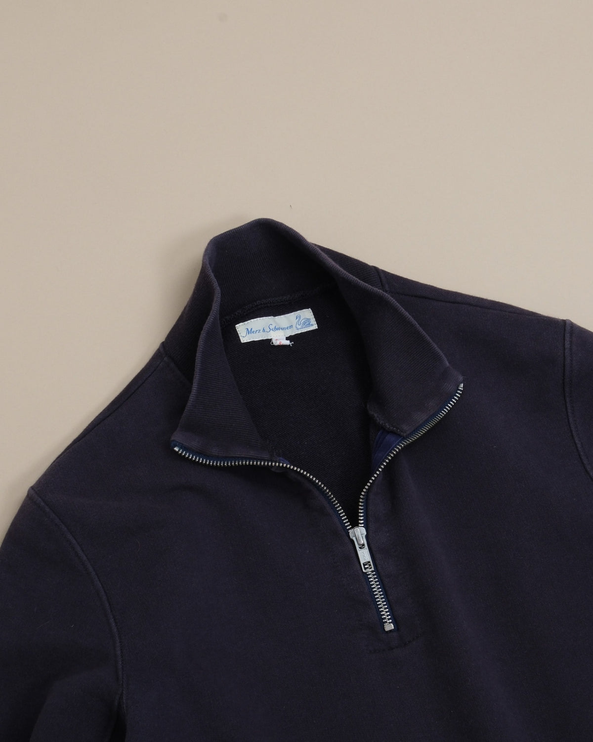 Navy Half-Zip Jersey Sweatshirt
