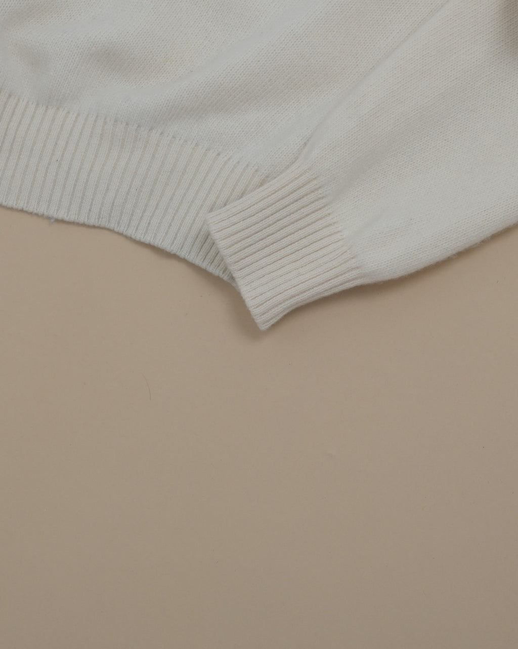 Cream Virgin Wool/Cashmere Rollneck