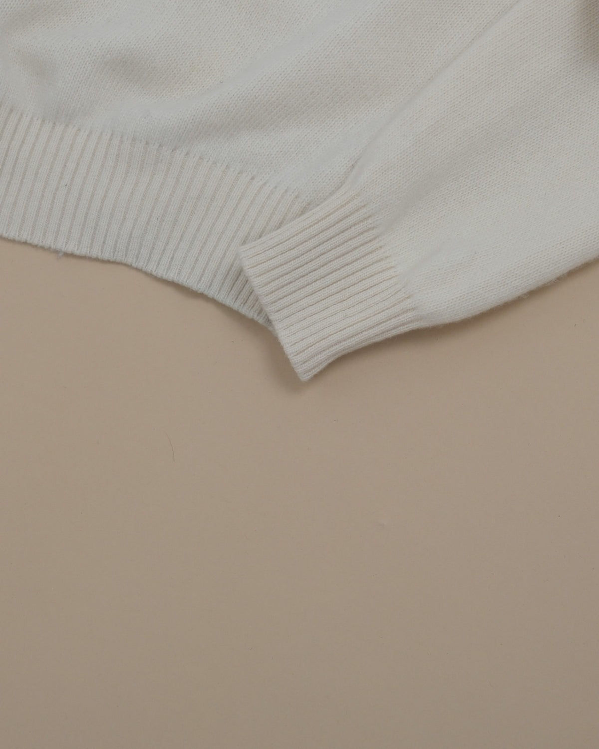 Cream Virgin Wool/Cashmere Rollneck