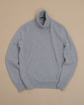 Grey Melange Virgin Wool/Cashmere Rollneck