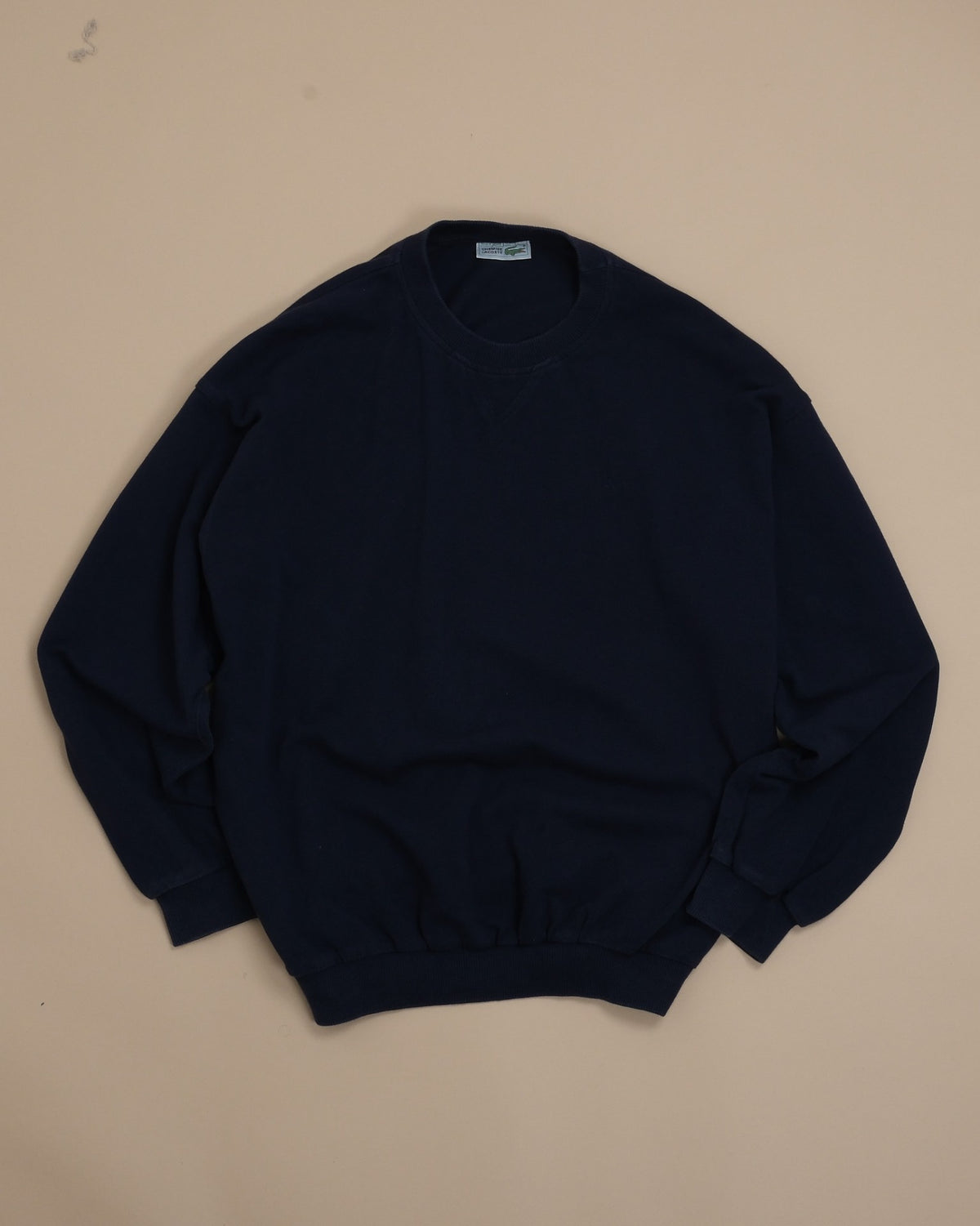 Navy Pique V-Insert Sweatshirt, Made in France