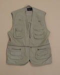 Khaki Green Light-Weight Cotton Utility Vest